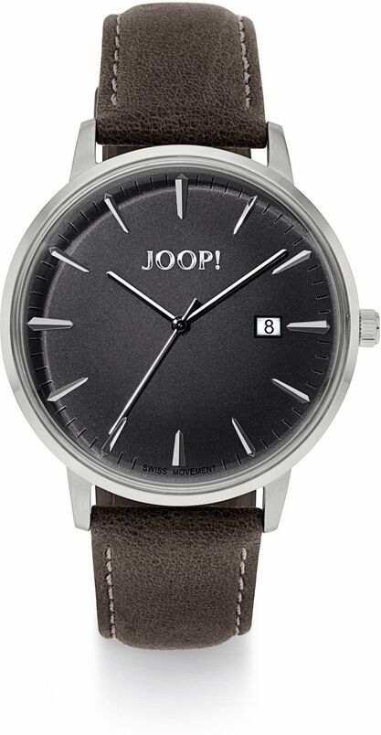 JOOP! JOOP! Quarzuhr für Herren, Edelstahl mit Lederband, braun, Chronograph