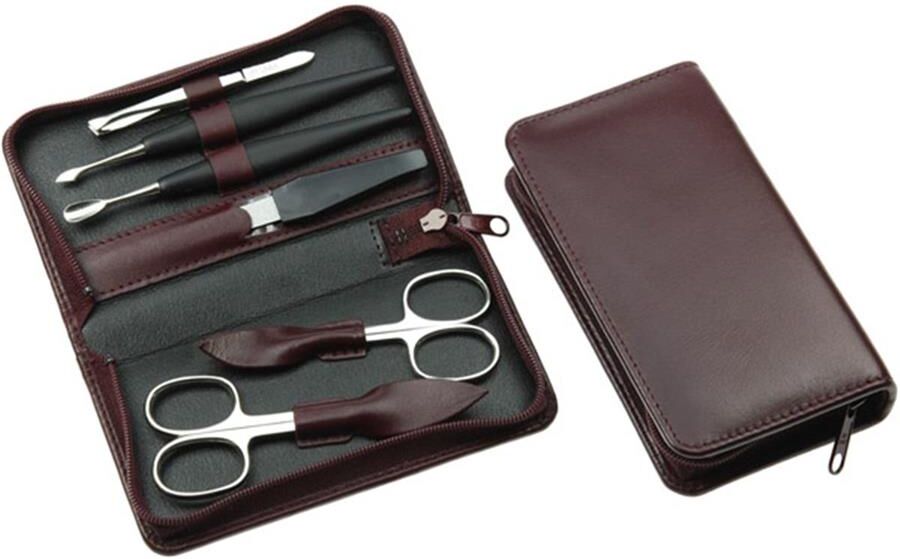 Hans Kniebes Manicure-Etui, Nappa-Vollrindleder