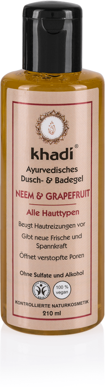 Khadi Naturkosmetik Dusch-& Badegel - Neem & Grapefruit 210ml