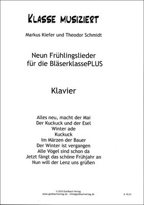 Goldbach Verlag Frühlingslieder Piano