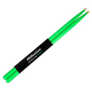 Millenium H5A Hickory Sticks Neon Green Neon Green