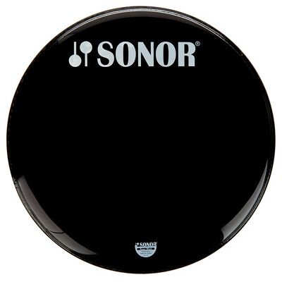Sonor "24" Front Head Black with Hole" Schwarz mit Sonor Logo Sonor "24" Front Head Black with Hole" Schwarz mit Sonor Logo