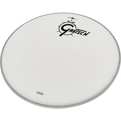 Drums "20" Bass Drum Head WH w/Logo" Weiß mit Gretsch Drums "20" Bass Drum Head WH w/Logo" Weiß mit Gretsch