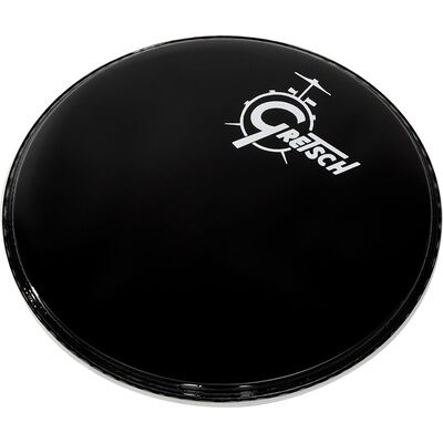Drums "18" Bass Drum Head Black /Logo" Schwarz mit Gretsch Drums "18" Bass Drum Head Black /Logo" Schwarz mit Gretsch