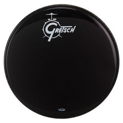Drums "20" Bass Drum Head Black/Logo" Schwarz mit Gretsch Drums "20" Bass Drum Head Black/Logo" Schwarz mit Gretsch