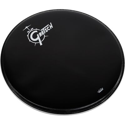 Drums "22" Bass Drum Head Black/Logo" Schwarz mit Gretsch Drums "22" Bass Drum Head Black/Logo" Schwarz mit Gretsch
