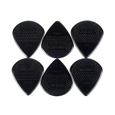 Dunlop Nylon Max Grip Jazz III Stiffo Schwarz Dunlop Nylon Max Grip Jazz III Stiffo Schwarz