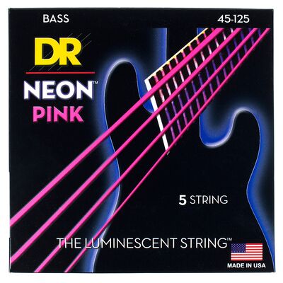 DR Strings Neon Pink NPB5-45 Neon Pink DR Strings Neon Pink NPB5-45 Neon Pink