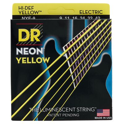 DR Strings Neon Yellow NYE-9 Gelb DR Strings Neon Yellow NYE-9 Gelb