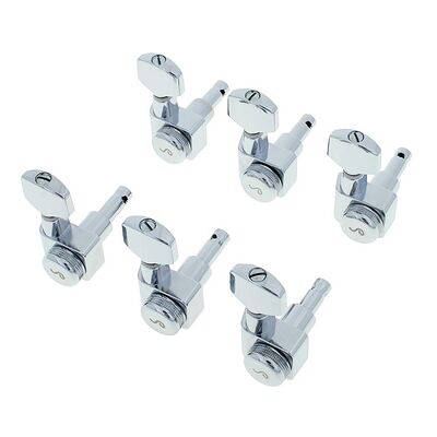 Schaller F-Series Locking Tuners 6L CH Schaller F-Series Locking Tuners 6L CH