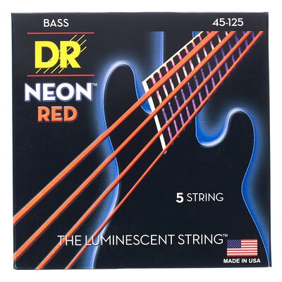 DR Strings Neon Red NRB5-45 Rot DR Strings Neon Red NRB5-45 Rot