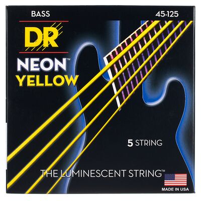 DR Strings Neon Yellow NYB5-45 Gelb DR Strings Neon Yellow NYB5-45 Gelb