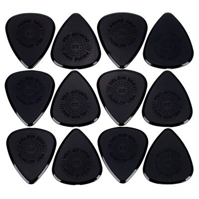 Dunlop Prime Grip Delrin 500 2.00 Schwarz Dunlop Prime Grip Delrin 500 2.00 Schwarz