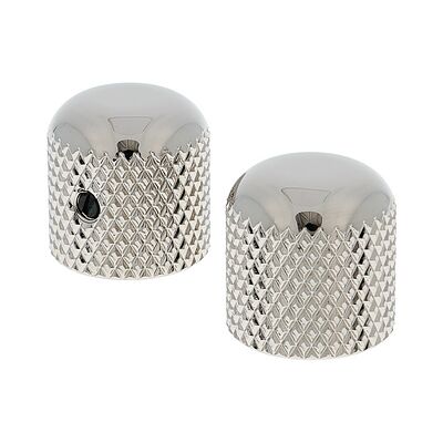 Allparts Metal Dome Knobs Nickel Nickel Allparts Metal Dome Knobs Nickel Nickel