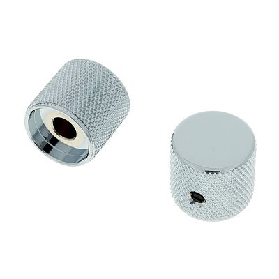 Allparts Metal Barrel Knobs Chrome Chrom Allparts Metal Barrel Knobs Chrome Chrom