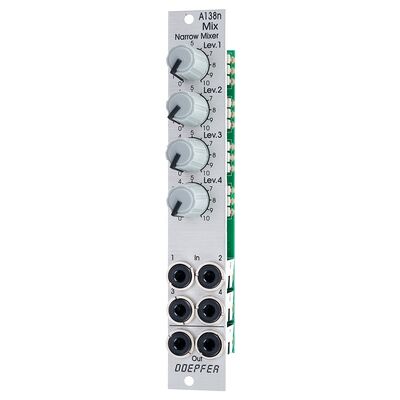 Doepfer - A-138n Narrow Mixer - 4-Kanal - Eurorack - Mixer module Doepfer - A-138n Narrow Mixer - 4-Kanal - Eurorack - Mixer module