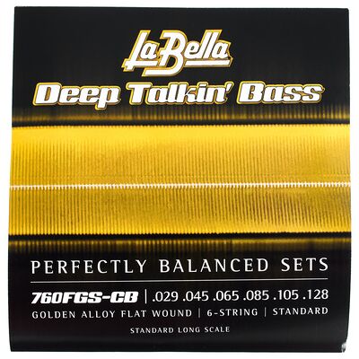 La Bella 760FGS-CB DT Bass Gold Flats La Bella 760FGS-CB DT Bass Gold Flats