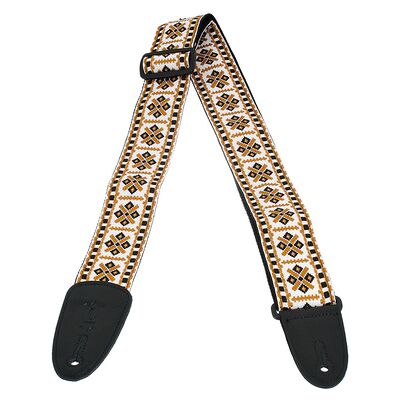Levys Hootenanny Woven Strap GW Gold und Weiß Levys Hootenanny Woven Strap GW Gold und Weiß