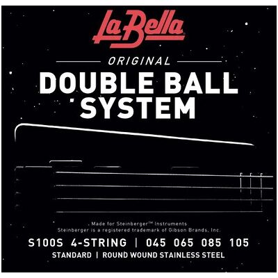 La Bella S100S Double Ball Bass Med La Bella S100S Double Ball Bass Med
