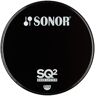 Sonor PB22BL SQ2 Bass Reso Fell Schwarz mit Sonor und SQ2 Logo