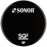 Sonor PB20BL SQ2 Bass Reso Head Schwarz mit Sonor und SQ2 Logo