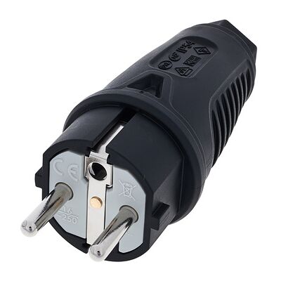 PCE Taurus 2 0521-ss Stecker - IP54, Schwarz, Doppel Erdung, 250V, Schlank PCE Taurus 2 0521-ss Stecker - IP54, Schwarz, Doppel Erdung, 250V, Schlank