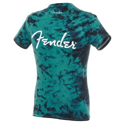 Fender T-Shirt Tie-Dye Logo Blue M Schwarz Fender T-Shirt Tie-Dye Logo Blue M Schwarz
