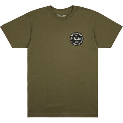 Fender Strat Anniv Badge Tee Olive S Oliv Fender Strat Anniv Badge Tee Olive S Oliv
