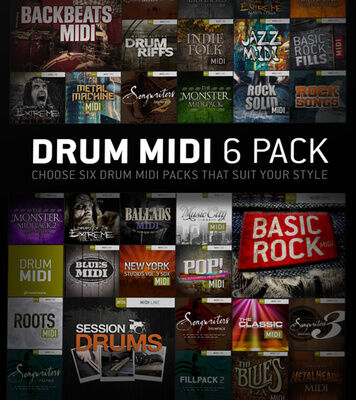 Toontrack Drum Midi 6 Pack