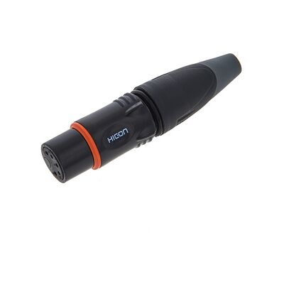 Hicon HI-X5CF-HD-B XLR-Stecker - 5-polig - Schwarz & Silber Hicon HI-X5CF-HD-B XLR-Stecker - 5-polig - Schwarz & Silber