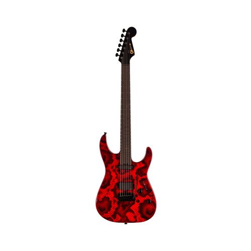 Charvel DK24 HS GT Red Snakeskin handgemaltes Custom Red Snakeskin Artwork von Mike Eshelman