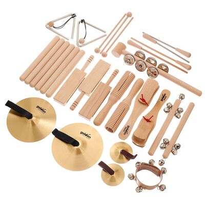 Goldon Percussion Set 4 in Wood Box Goldon Percussion Set 4 in Wood Box