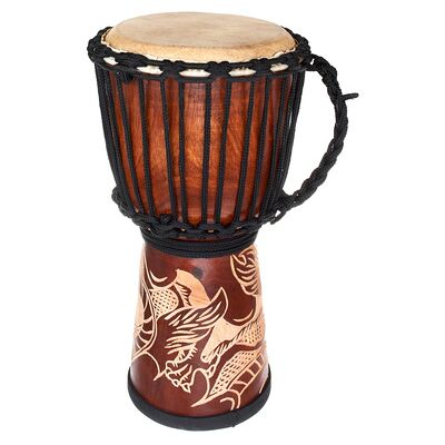 Terre Djembe Carved Dragon 40cm Terre Djembe Carved Dragon 40cm