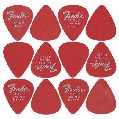 Fender 351 Dura-Tone Picks FRD Fiesta Red Fender 351 Dura-Tone Picks FRD Fiesta Red