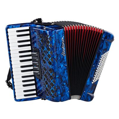 Startone Piano Accordion 72 Blue MKII Blau mit rotem Balg Startone Piano Accordion 72 Blue MKII Blau mit rotem Balg