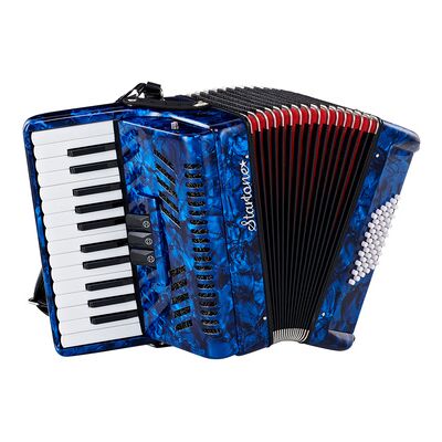 Startone Piano Accordion 48 Blue MKII Blau mit rotem Balg Startone Piano Accordion 48 Blue MKII Blau mit rotem Balg