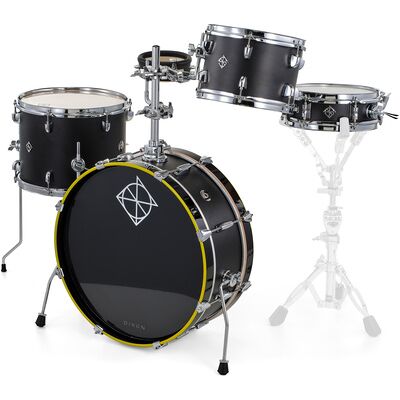 Dixon Little Roomer 5pc Set GBK Gloss Black mit gelbem Bassdrum Dixon Little Roomer 5pc Set GBK Gloss Black mit gelbem Bassdrum
