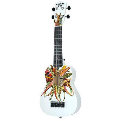Cascha Dreamcatcher Soprano Ukulele Weiß Hochglanz mit Dreamcatcher Cascha Dreamcatcher Soprano Ukulele Weiß Hochglanz mit Dreamcatcher