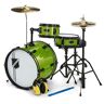 Millenium Youngster Drum Set Bundle Green Sparkle