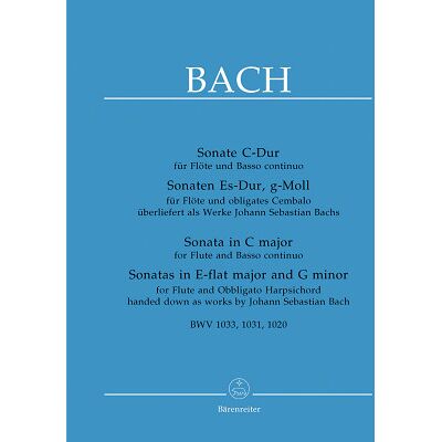 Bärenreiter Bach 3 Sonatan Flöte Bärenreiter Bach 3 Sonatan Flöte