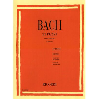 Ricordi Bach 21 Pezzi Per Clarinetto Ricordi Bach 21 Pezzi Per Clarinetto