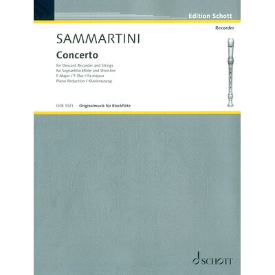 Schott Sammartini Concerto Blockflöte Schott Sammartini Concerto Blockflöte