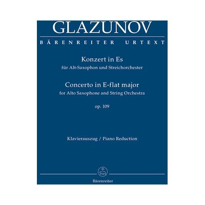 Bärenreiter Glasunow Konzert op.109 Bärenreiter Glasunow Konzert op.109
