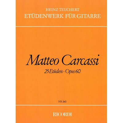 Ricordi Carcassi 25 Etüden op. 60 Ricordi Carcassi 25 Etüden op. 60