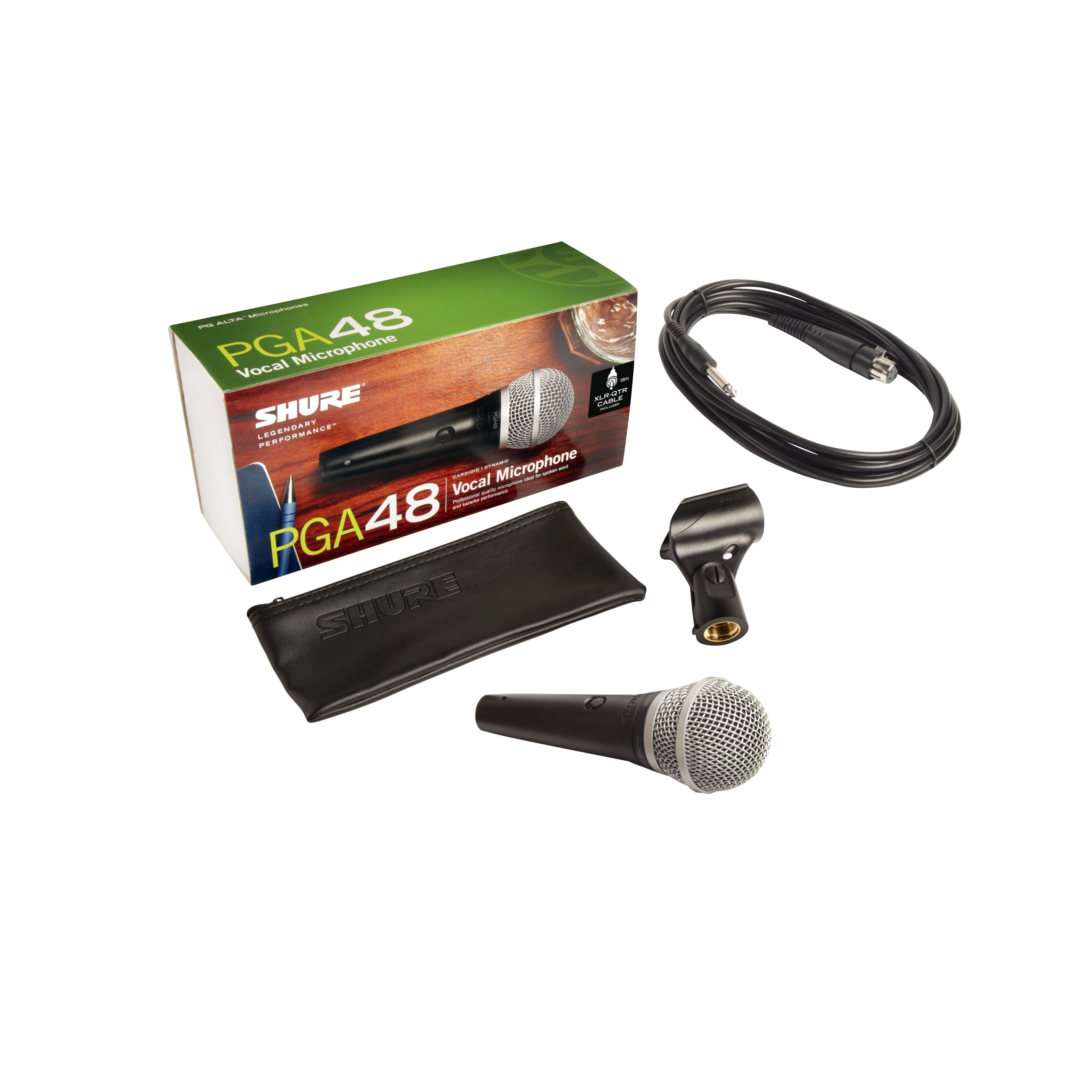 Shure PGA48-QTR Mikrofon, 4,5m Klinke-Kabel - Gesangsmikrofon