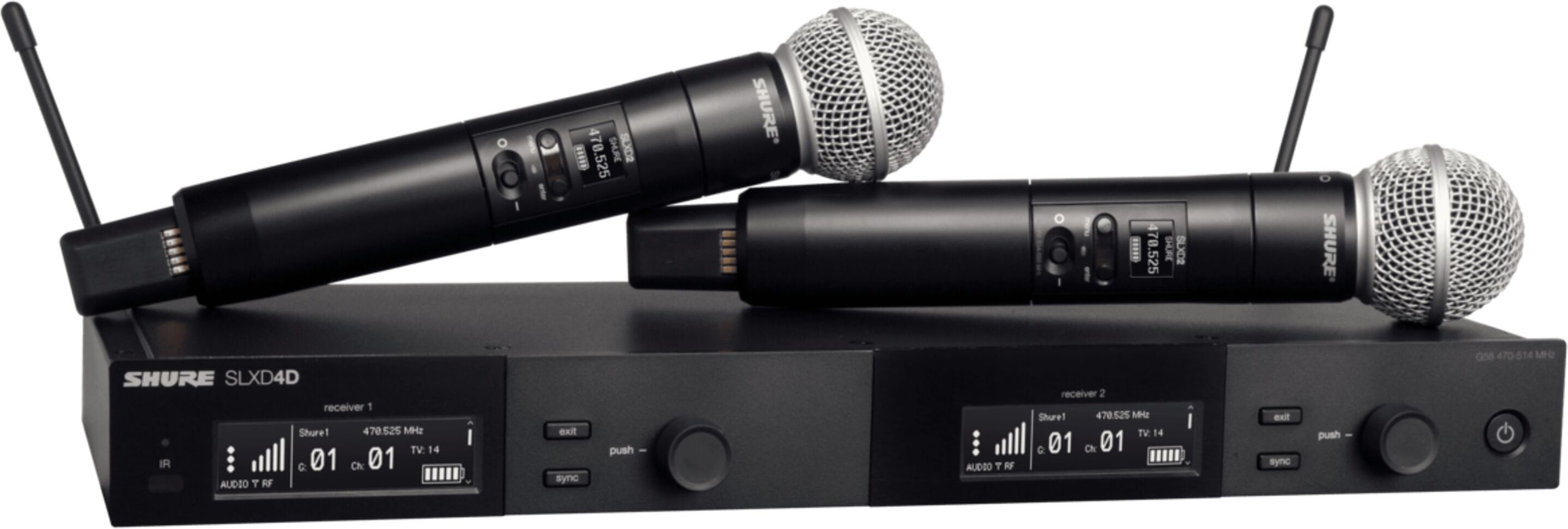 Shure SLXD24DE/SM58 S50 823-865 MHz Dual - Drahtlose Sendeanlage mit Twin System