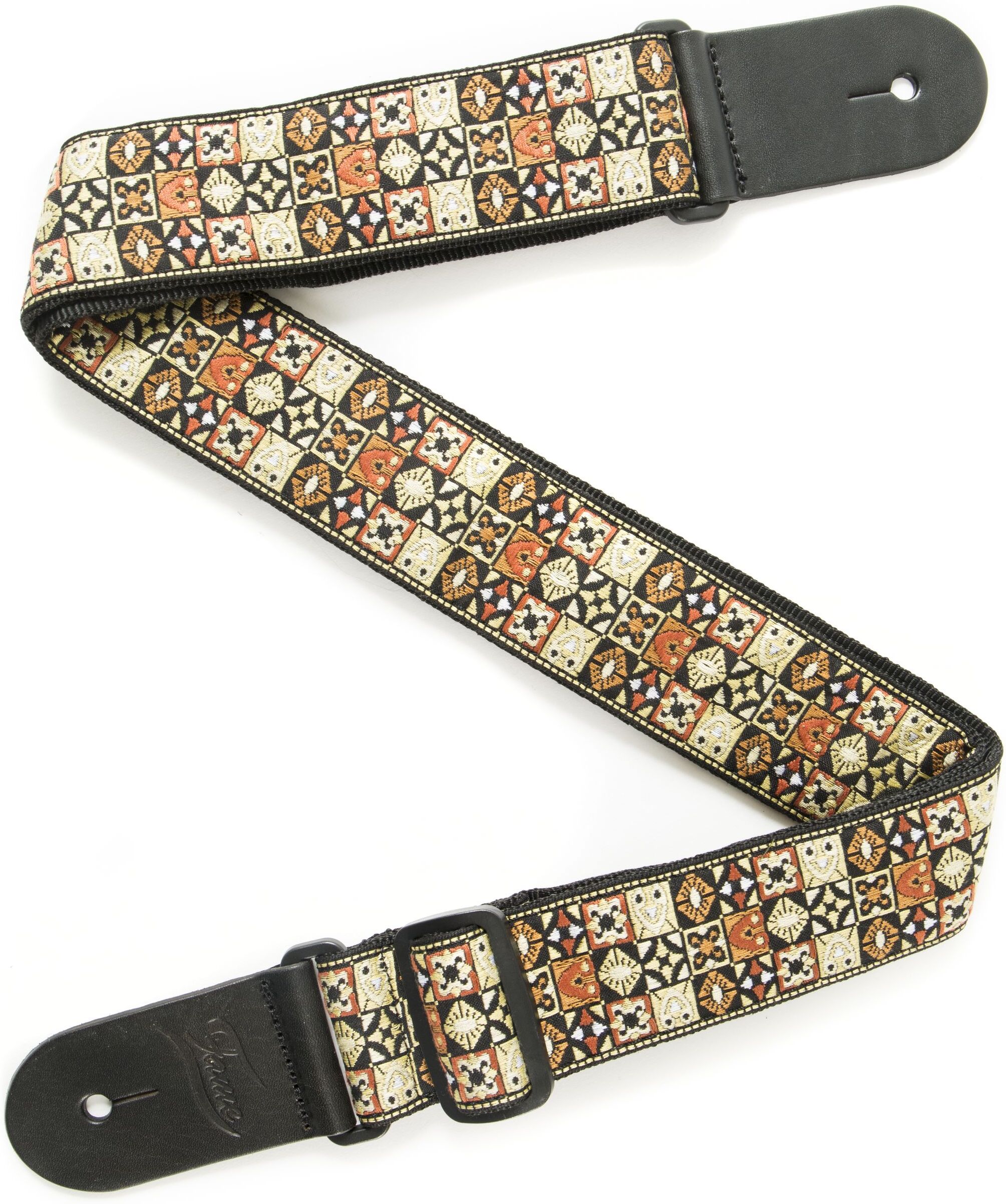 Fame Mosaic Nylon Strap Rose Gold - Gitarrengurt