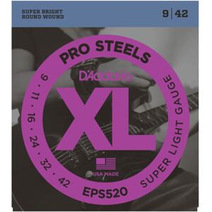 D'Addario EPS520 09-42 Stainless Steel Round Wound - E-Gitarrensaiten