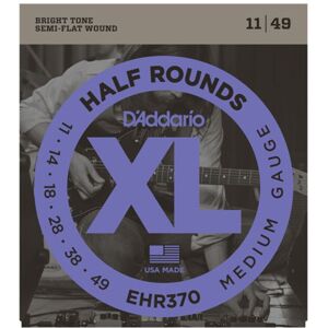 D'Addario EHR370 11-49 Half Rounds Stainless Steel Medium - E-Gitarrensaiten