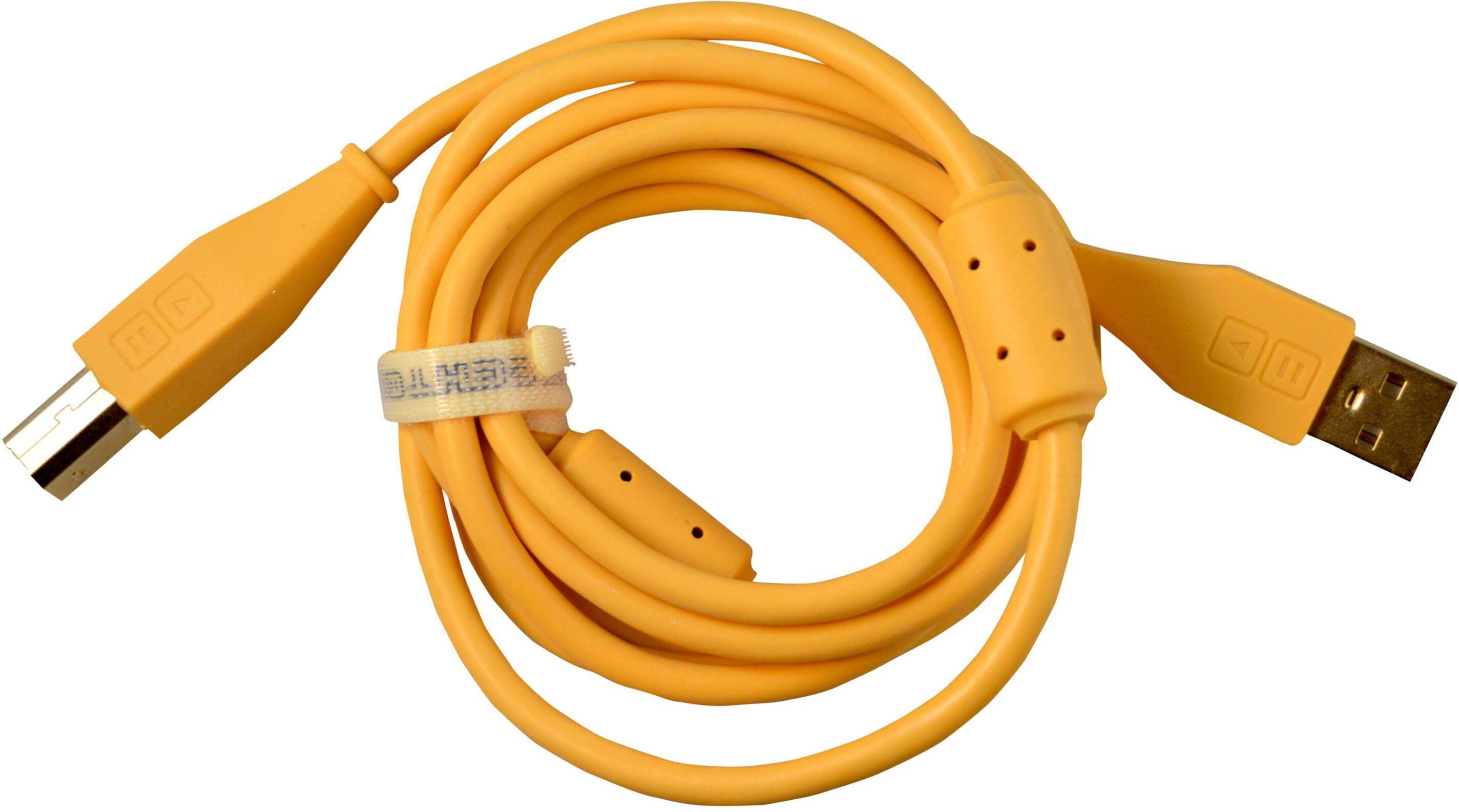 DJ TECHTOOLS DJTT USB Chroma Cable Orange 1,5m, gerader Stecker - Kabel für DJs